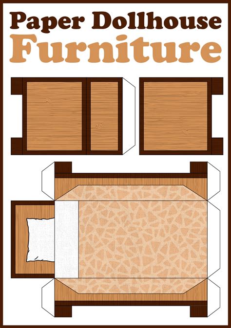 paper dollhouse furniture|foldable paper furniture templates.